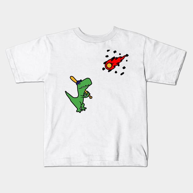 'Dinosaur Hits Meteor' Cool Meteors Gift Kids T-Shirt by ourwackyhome